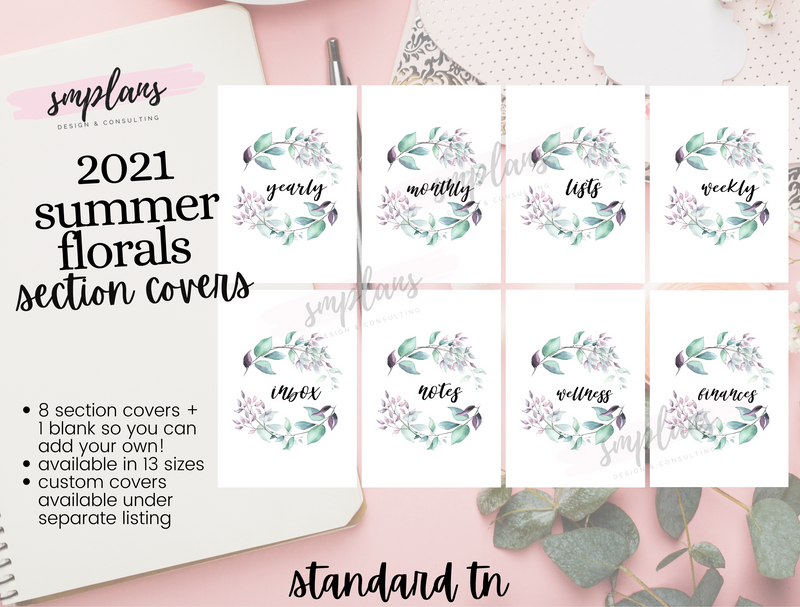 2021 Summer Florals SECTION COVERS