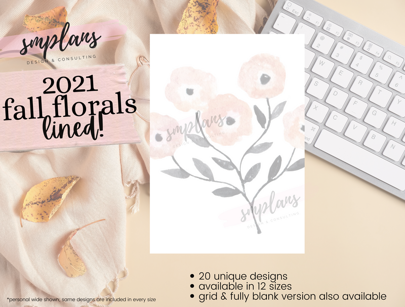 Fall Floral Notes - Lined (2021)