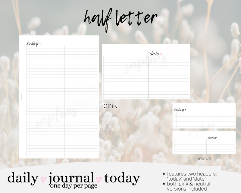 Daily ♡ Journal ♡ Today - 1DPP
