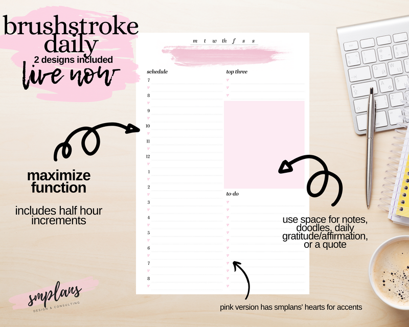 Brushstroke Daily (Day on 1 Page)