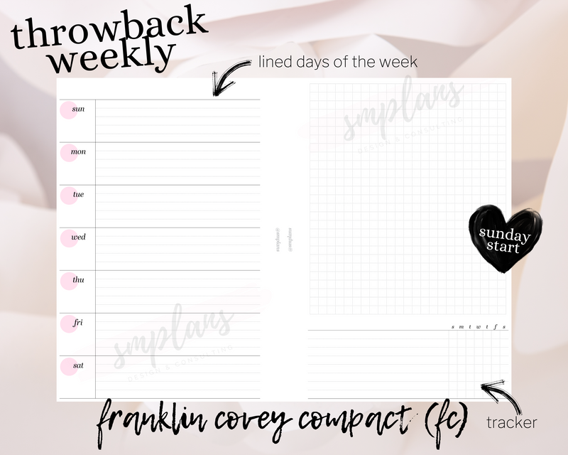 Throwback Weekly (Sunday Start)