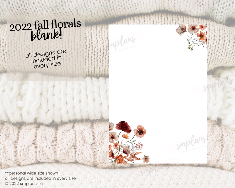 Fall Floral Notes - BLANK (2022)