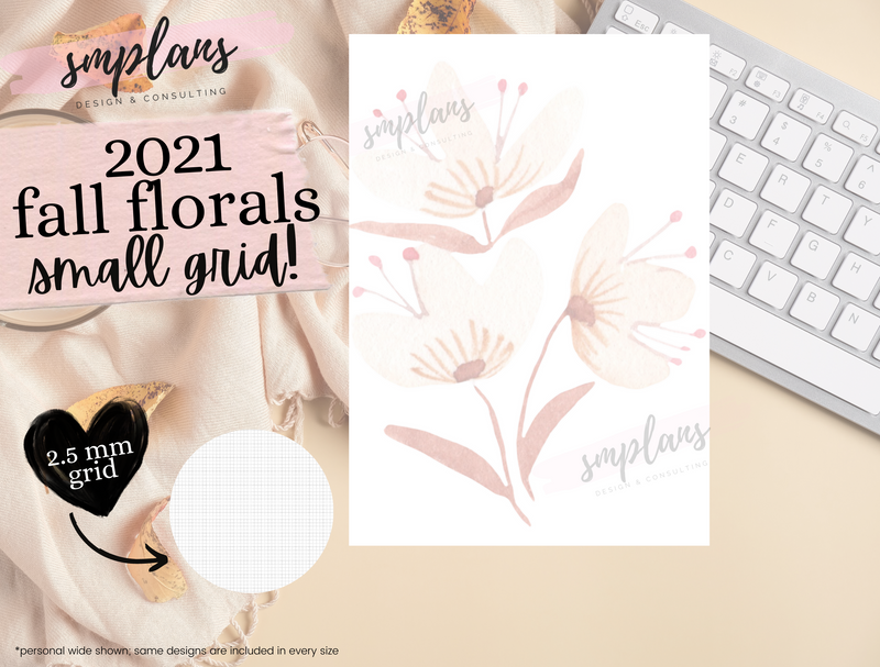 Fall Floral Notes - Small Grid (2.5mm) (2021)