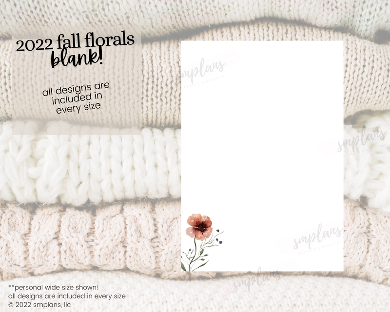 Fall Floral Notes - BLANK (2022)