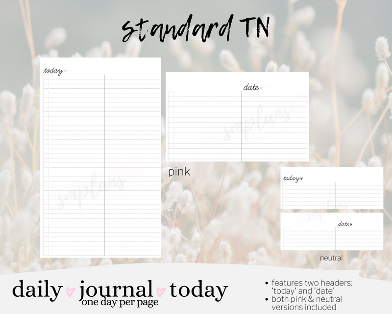 Daily ♡ Journal ♡ Today - 1DPP