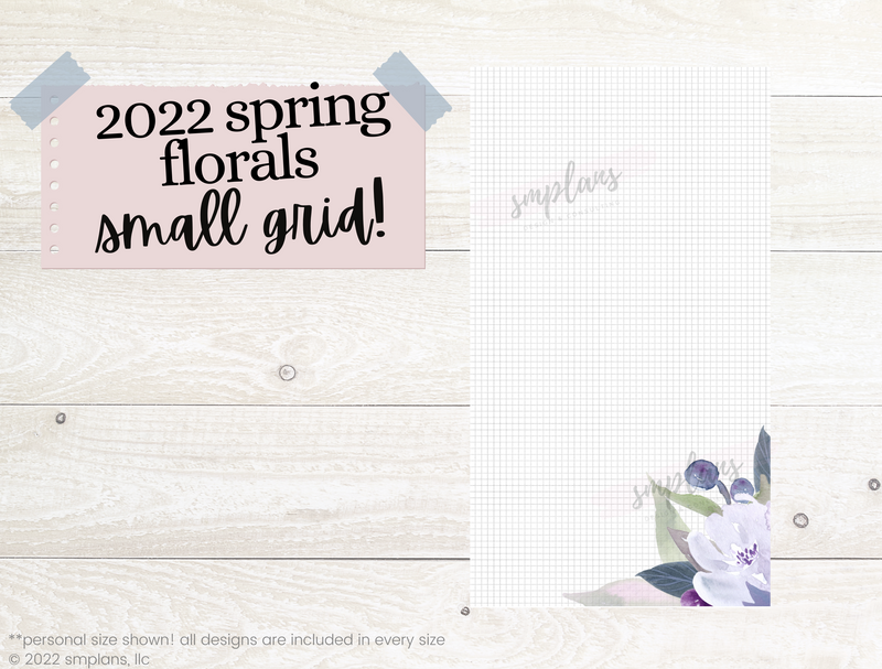 Spring Floral Notes - SMALL GRID (2.5mm) (2022)
