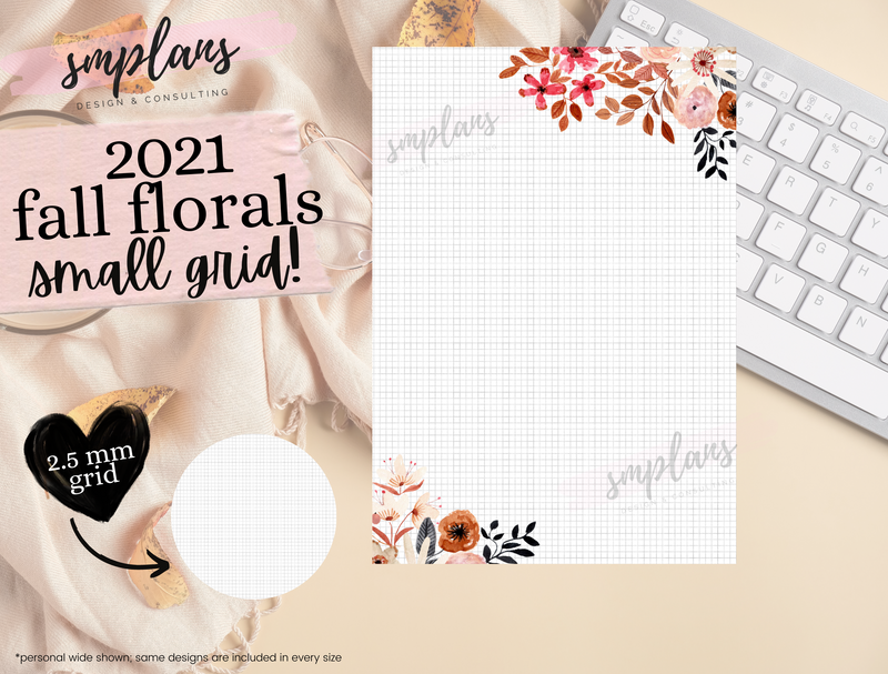Fall Floral Notes - Small Grid (2.5mm) (2021)