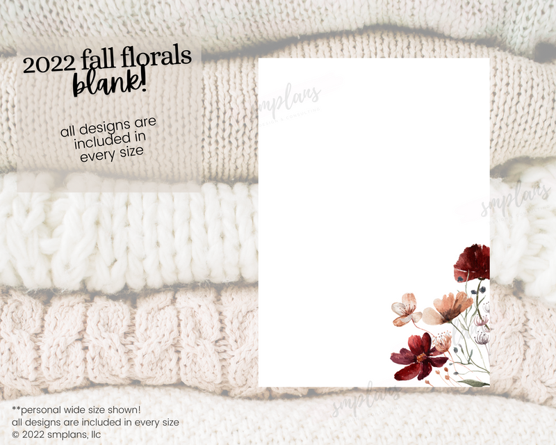 Fall Floral Notes - BLANK (2022)