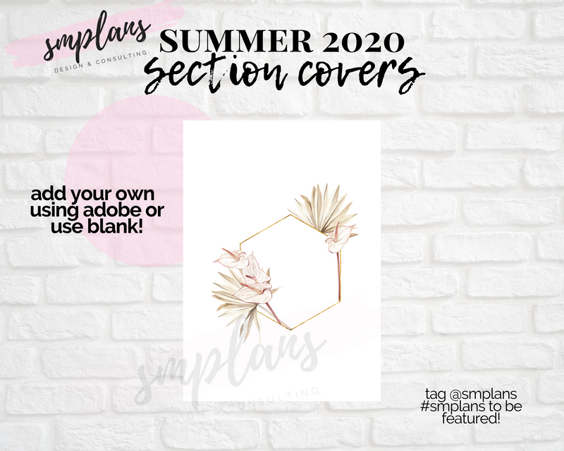 2020 Summer Florals SECTION COVERS