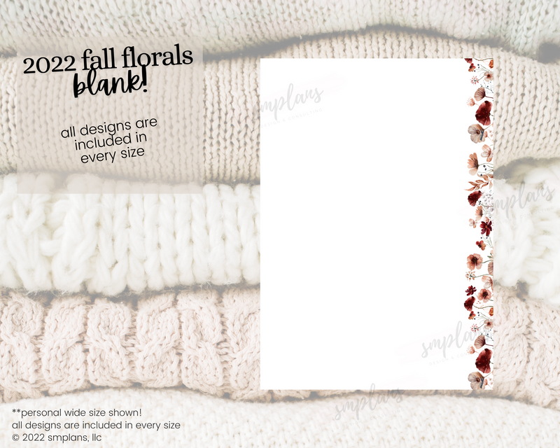 Fall Floral Notes - BLANK (2022)