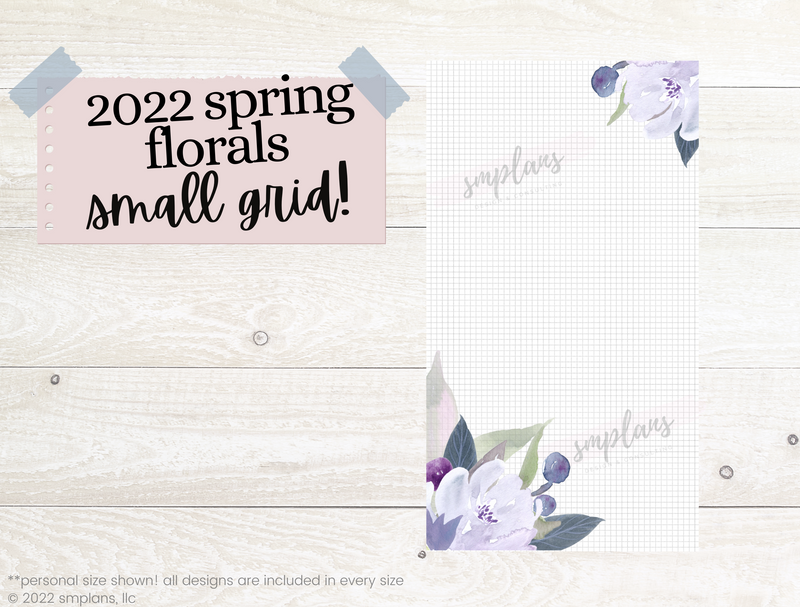 Spring Floral Notes - SMALL GRID (2.5mm) (2022)