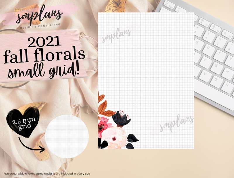 Fall Floral Notes - Small Grid (2.5mm) (2021)