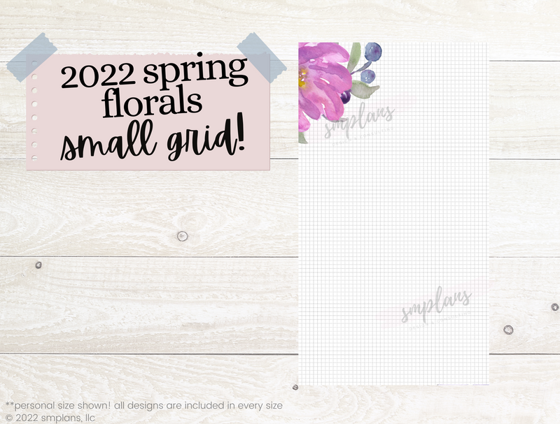 Spring Floral Notes - SMALL GRID (2.5mm) (2022)