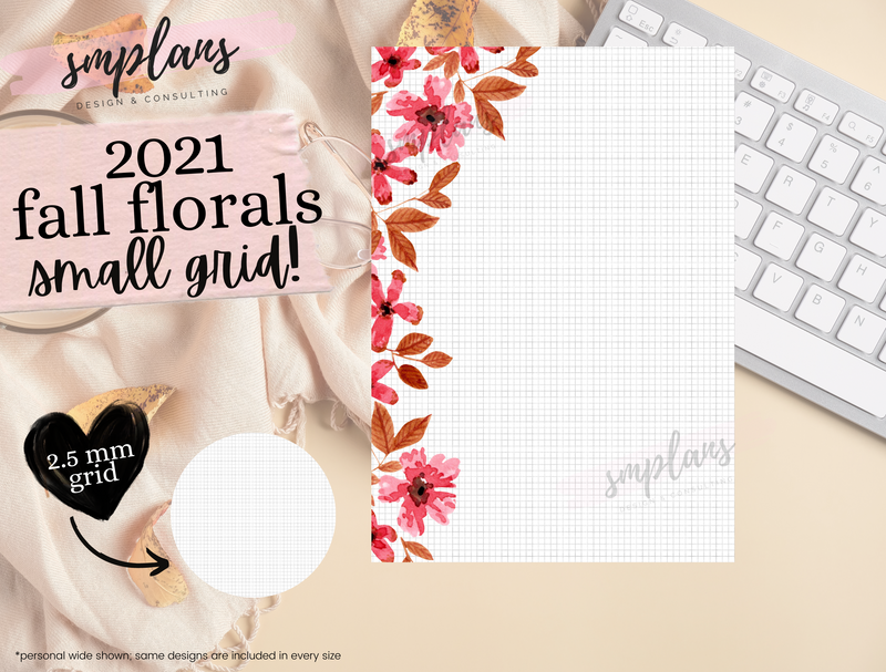 Fall Floral Notes - Small Grid (2.5mm) (2021)