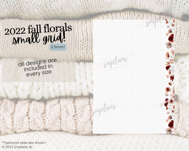 Fall Floral Notes - SMALL GRID (2.5mm) (2022)