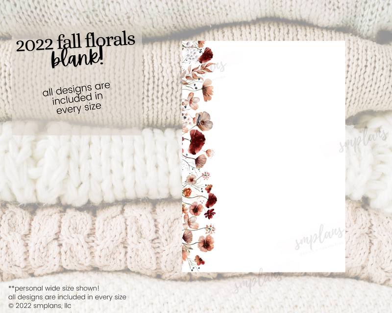 Fall Floral Notes - BLANK (2022)