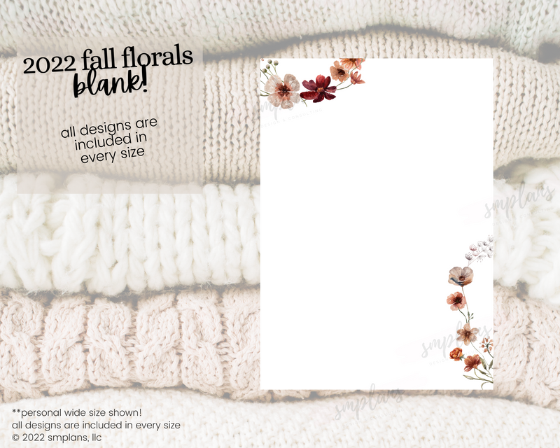 Fall Floral Notes - BLANK (2022)