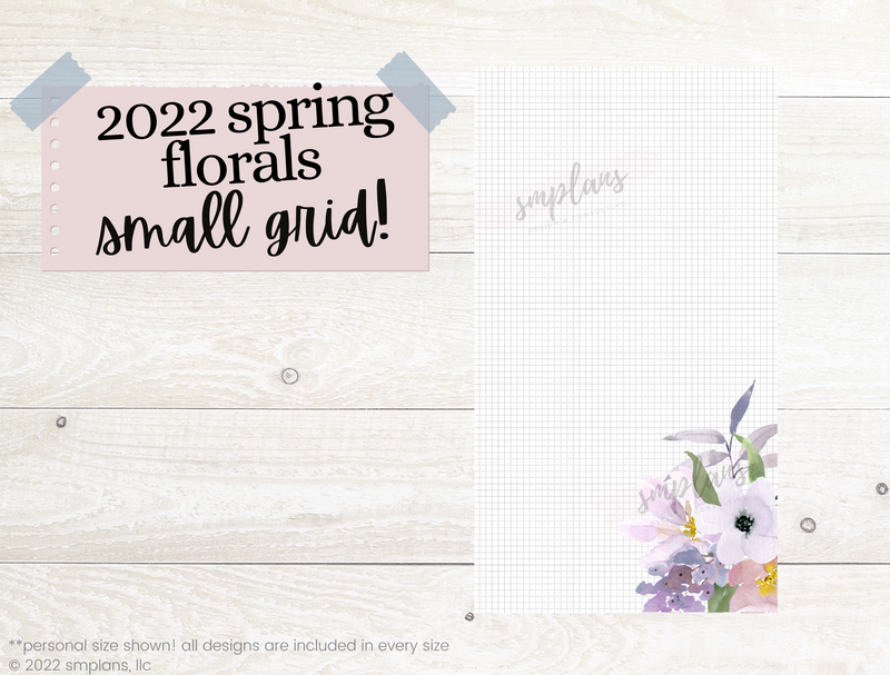 Spring Floral Notes - SMALL GRID (2.5mm) (2022)