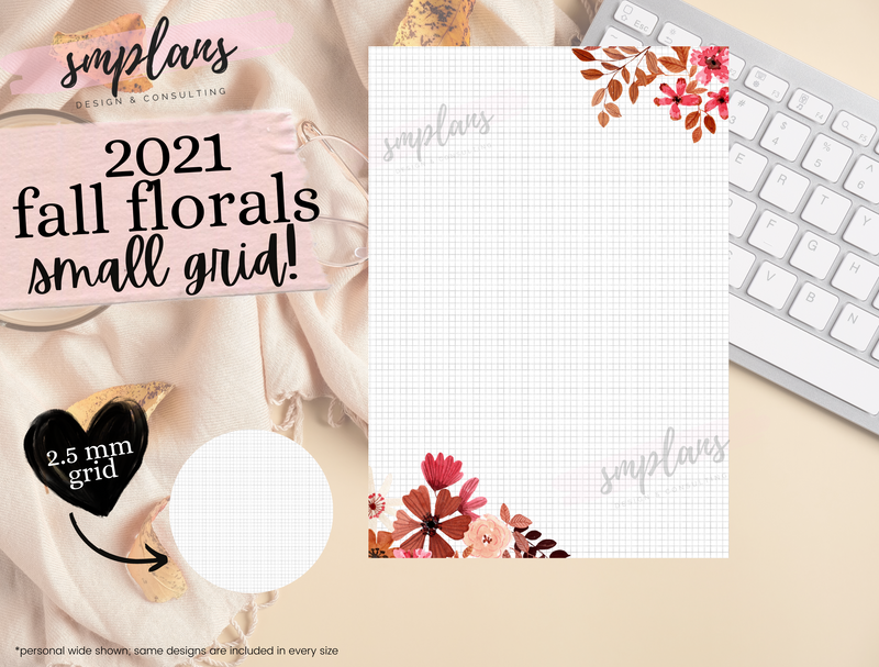 Fall Floral Notes - Small Grid (2.5mm) (2021)