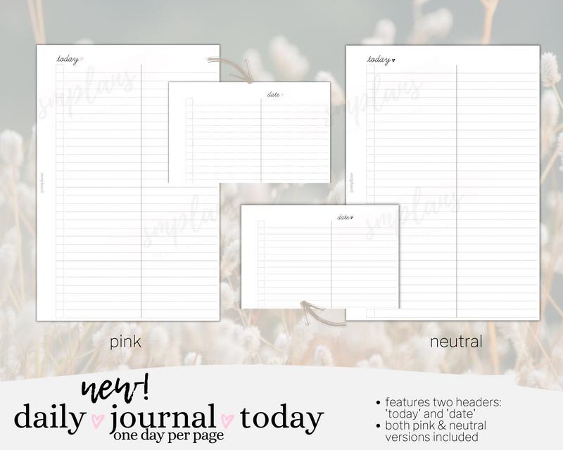 Daily ♡ Journal ♡ Today - 1DPP
