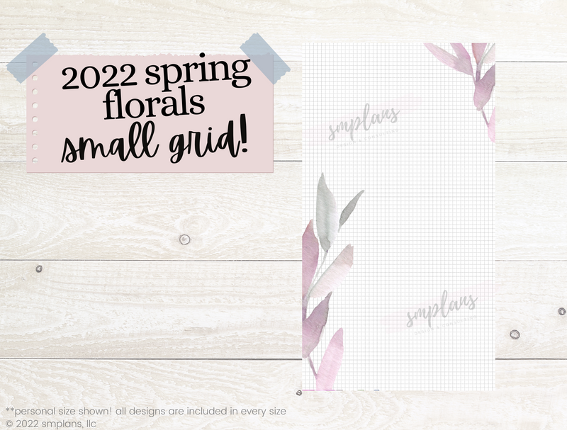 Spring Floral Notes - SMALL GRID (2.5mm) (2022)