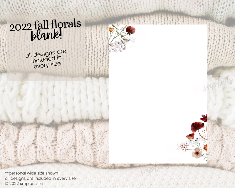 Fall Floral Notes - BLANK (2022)