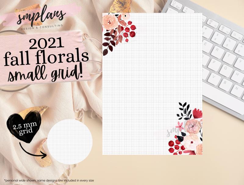 Fall Floral Notes - Small Grid (2.5mm) (2021)