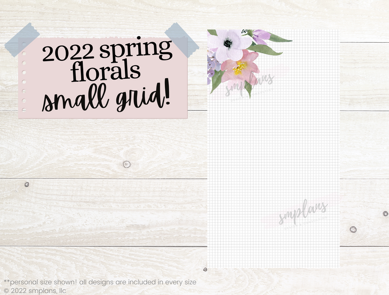Spring Floral Notes - SMALL GRID (2.5mm) (2022)