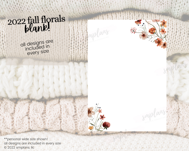 Fall Floral Notes - BLANK (2022)