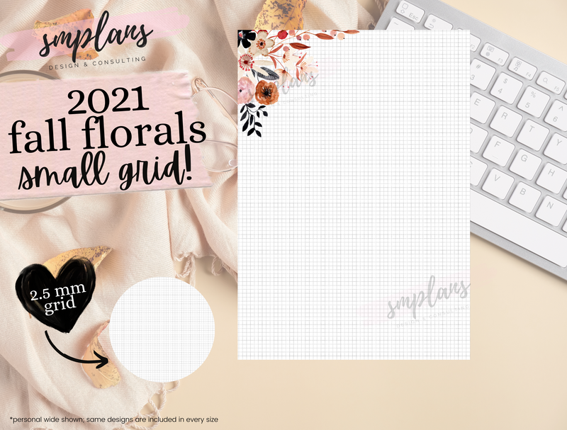Fall Floral Notes - Small Grid (2.5mm) (2021)