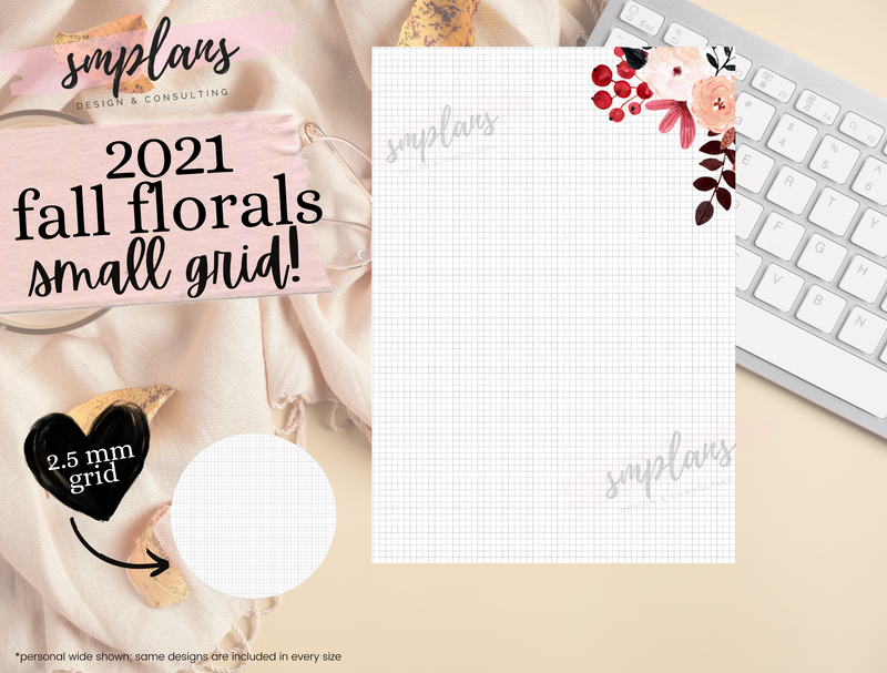 Fall Floral Notes - Small Grid (2.5mm) (2021)