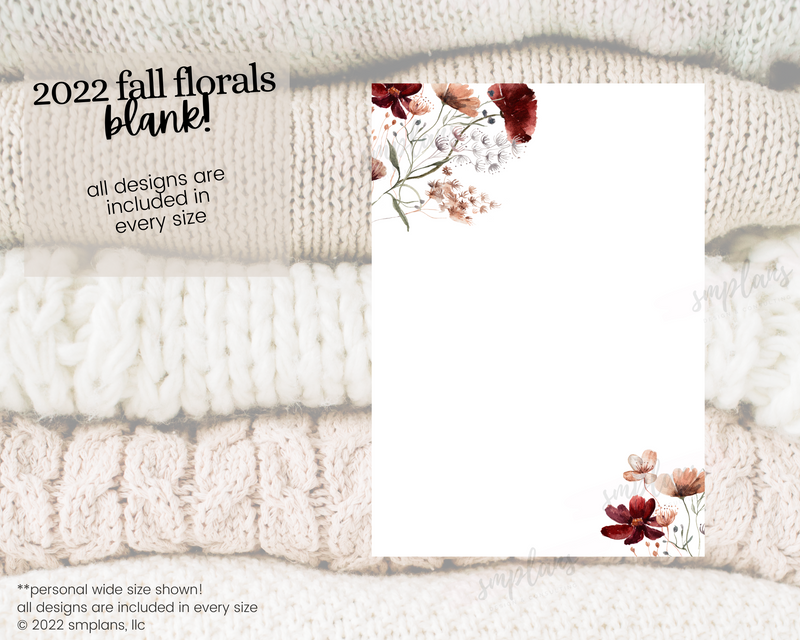 Fall Floral Notes - BLANK (2022)