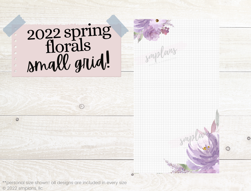 Spring Floral Notes - SMALL GRID (2.5mm) (2022)