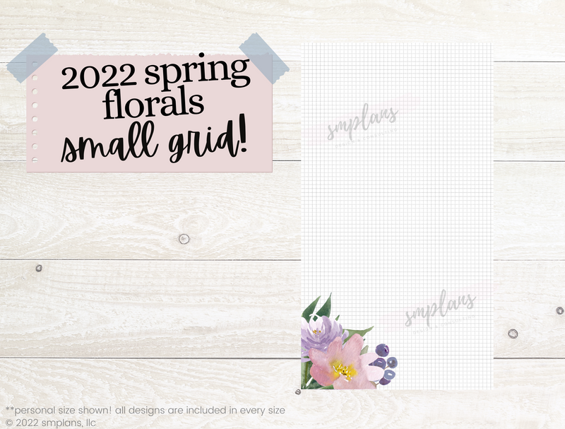 Spring Floral Notes - SMALL GRID (2.5mm) (2022)
