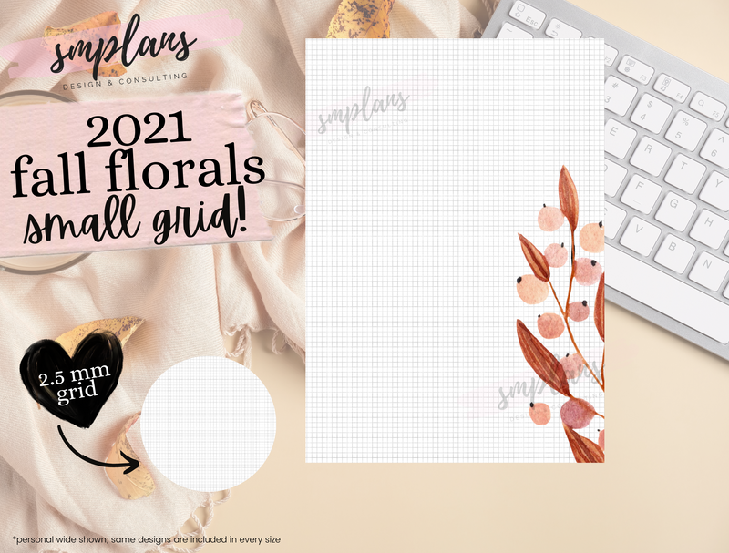 Fall Floral Notes - Small Grid (2.5mm) (2021)