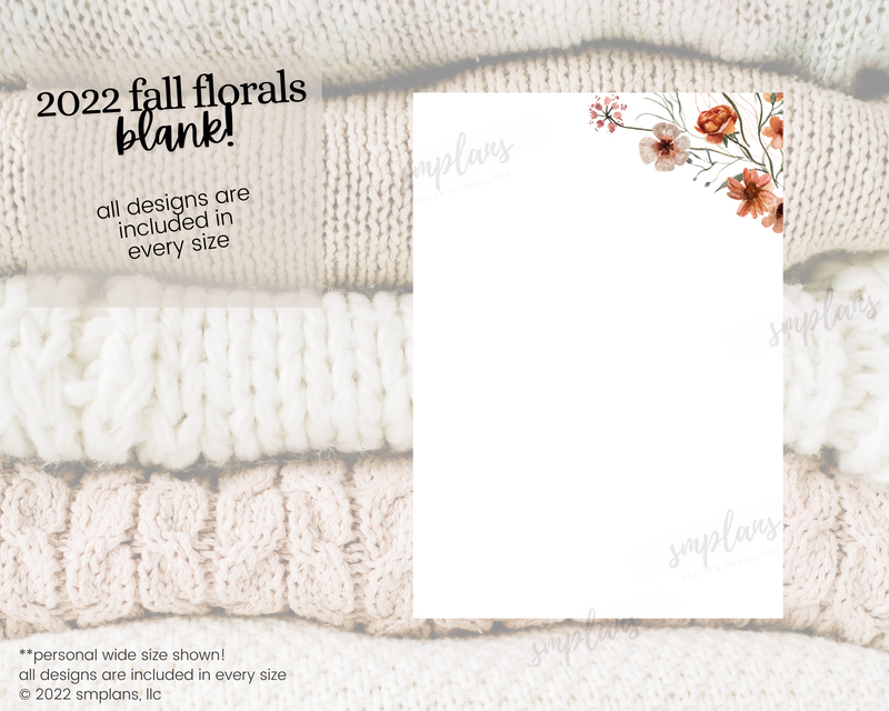 Fall Floral Notes - BLANK (2022)