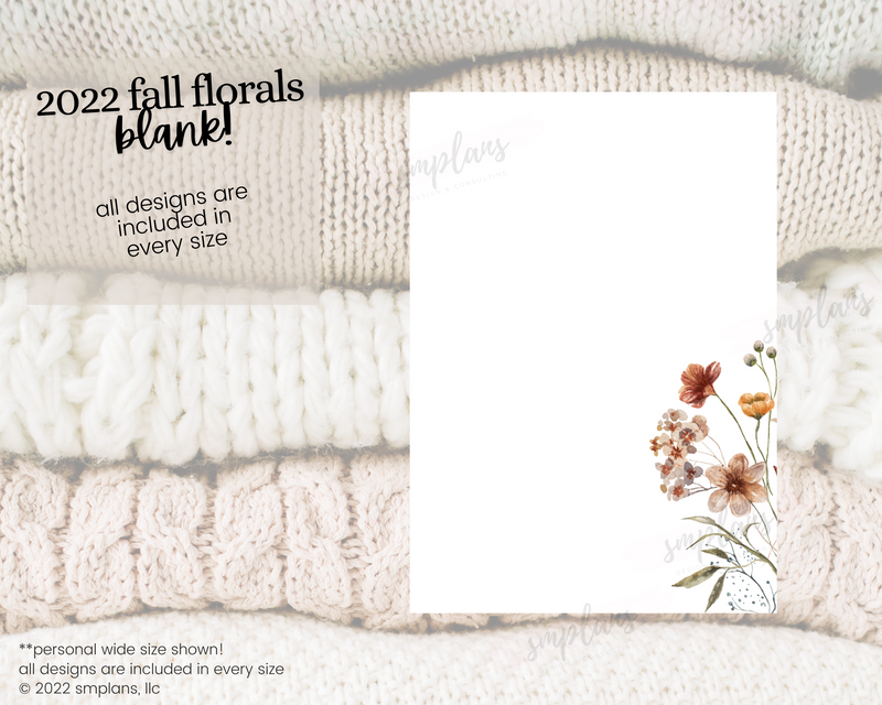 Fall Floral Notes - BLANK (2022)