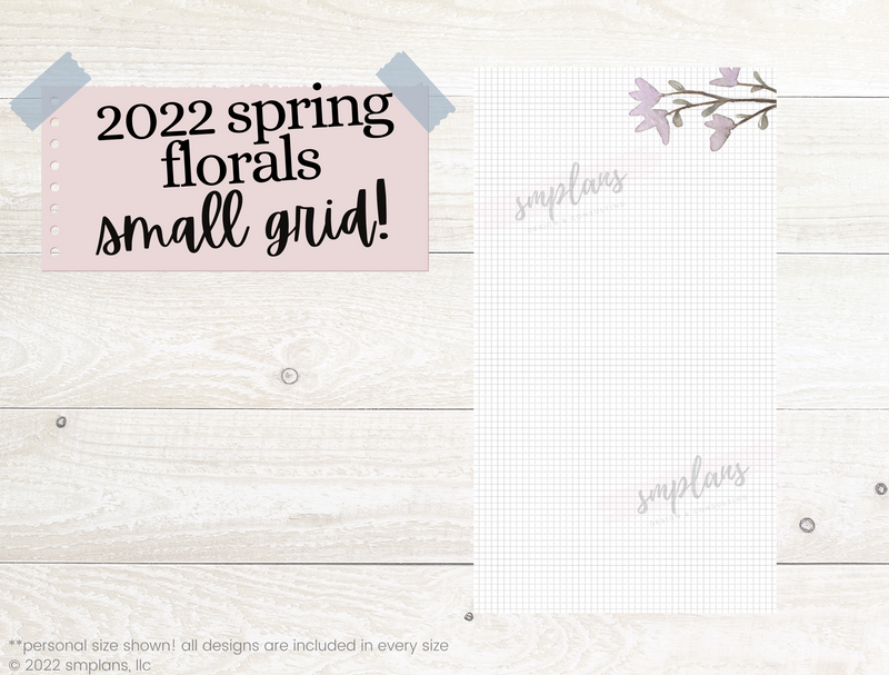 Spring Floral Notes - SMALL GRID (2.5mm) (2022)