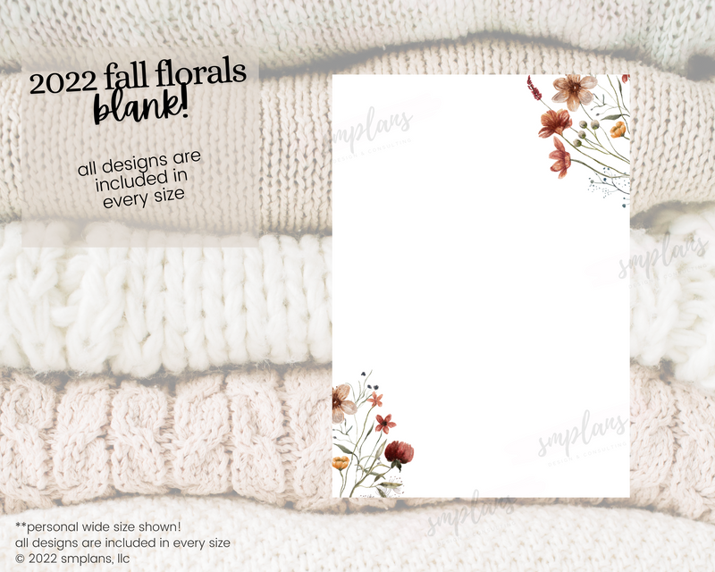 Fall Floral Notes - BLANK (2022)