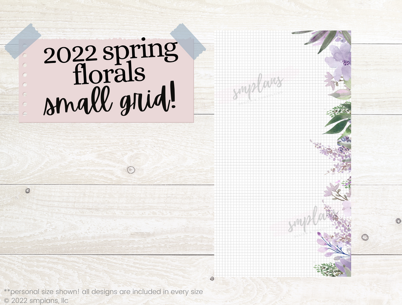 Spring Floral Notes - SMALL GRID (2.5mm) (2022)