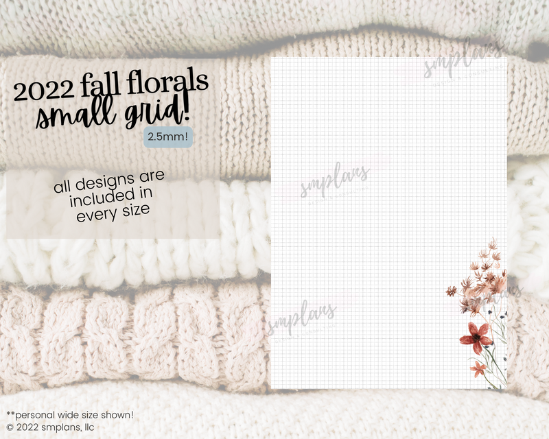 Fall Floral Notes - SMALL GRID (2.5mm) (2022)