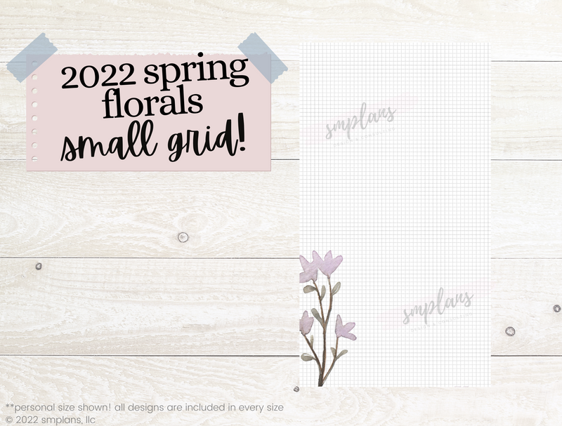 Spring Floral Notes - SMALL GRID (2.5mm) (2022)