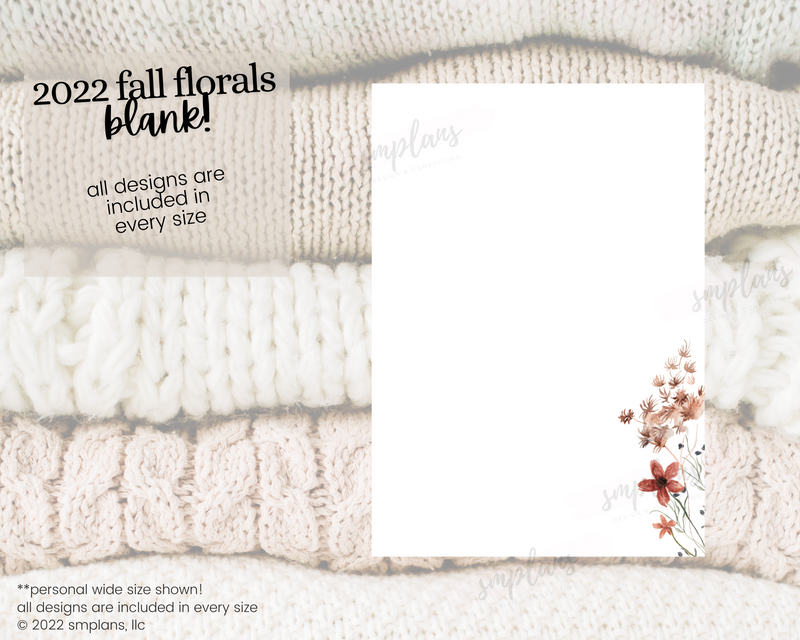Fall Floral Notes - BLANK (2022)