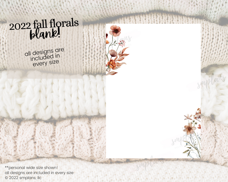 Fall Floral Notes - BLANK (2022)
