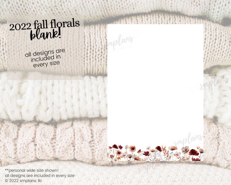 Fall Floral Notes - BLANK (2022)