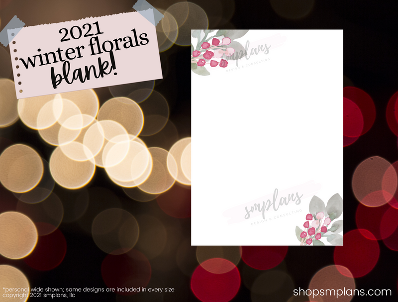 Winter Floral Notes - Blank (2021)