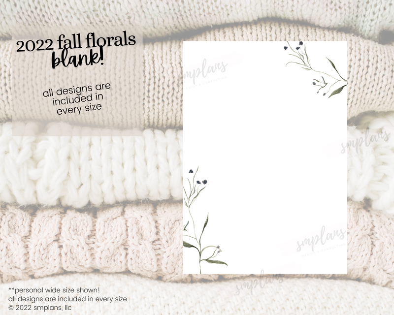 Fall Floral Notes - BLANK (2022)