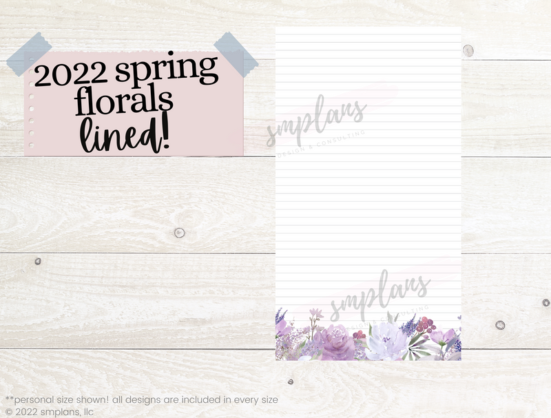 Spring Floral Notes - LINED (2022)