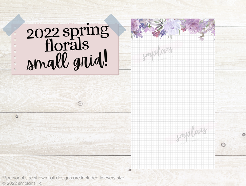 Spring Floral Notes - SMALL GRID (2.5mm) (2022)