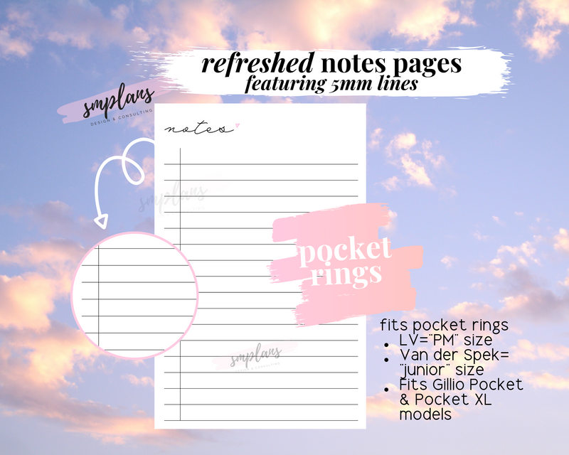 Refreshed Notes Pages (5mm)